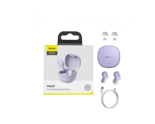 Навушники Baseus Encok True Wireless Earphones WM01 Purple