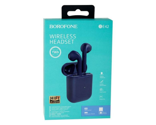 Навушники BOROFONE BE42 Feliz TWS wireless BT headset Blue