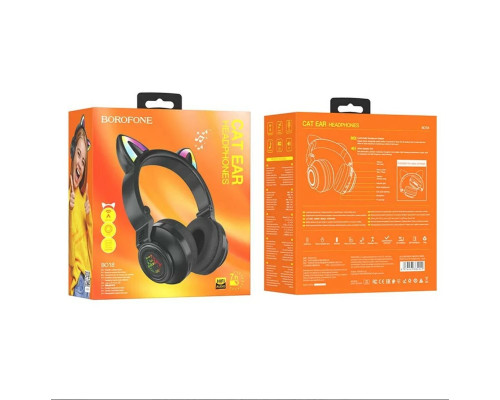 Навушники BOROFONE BO18 Cat ear BT headphones Black