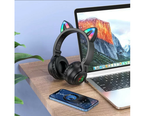 Навушники BOROFONE BO18 Cat ear BT headphones Black