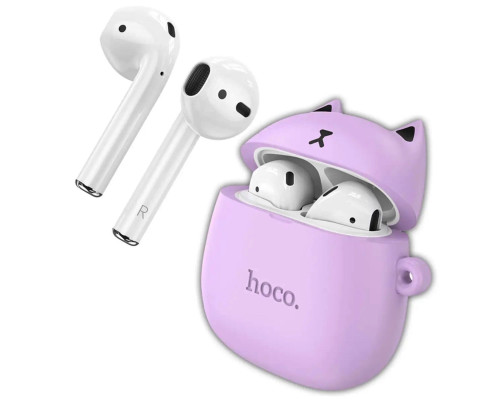 Навушники HOCO EW45 True wireless stereo headset Lilac Cat