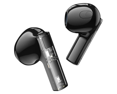 Навушники BOROFONE BW23 Crystal bean Transparent Edition true wireless BT headset Jazz Black