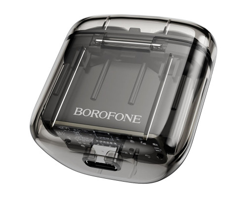 Навушники BOROFONE BW23 Crystal bean Transparent Edition true wireless BT headset Jazz Black