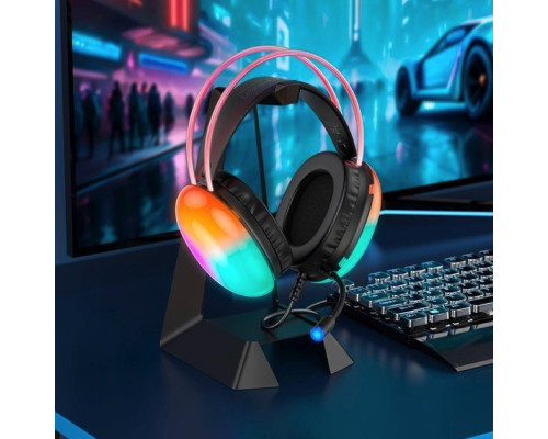 Навушники HOCO W109 Plus Rich USB7.1 channel gaming headphones Black