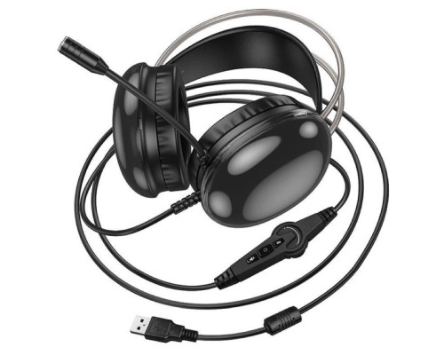 Навушники HOCO W109 Plus Rich USB7.1 channel gaming headphones Black