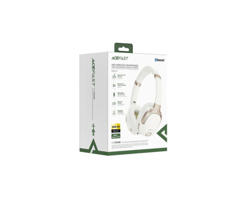 Навушники ACEFAST H2 noise canceling Bluetooth headphones Milky White