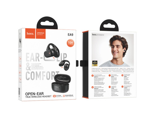 Навушники HOCO EA9 Clear sound clip-on true wireless BT headset Black