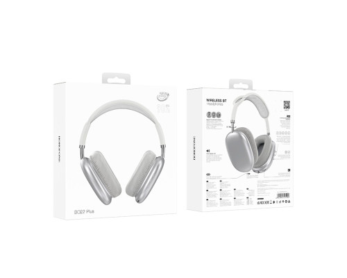 Навушники BOROFONE BO22 Plus Elegant BT headphones Silver