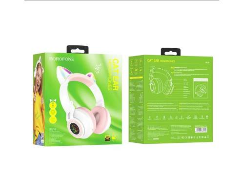 Навушники BOROFONE BO18 Cat ear BT headphones White