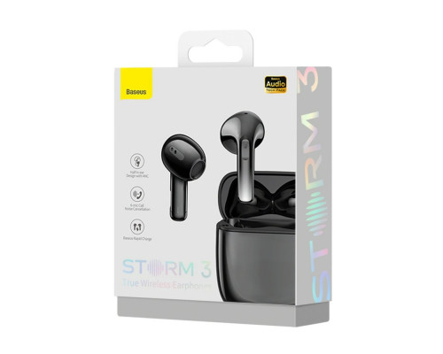 Навушники Baseus True Wireless Earphones Storm 3 Black