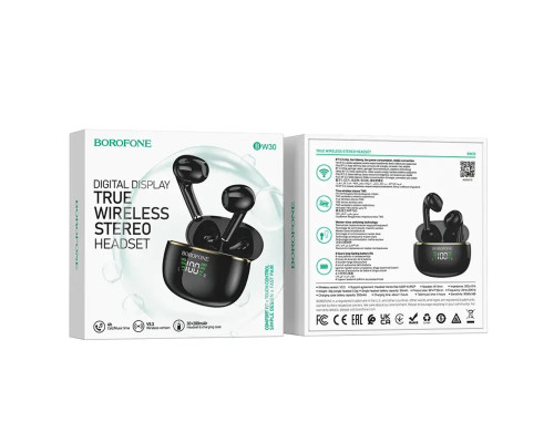 Навушники BOROFONE BW30 Cheerful true wireless BT headset Bright Black