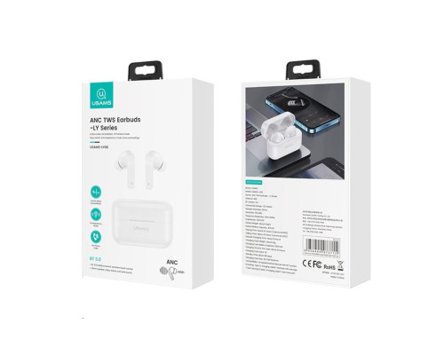 Навушники USAMS-LY06 ANC TWS Earbuds- LY Series BT5.0 White