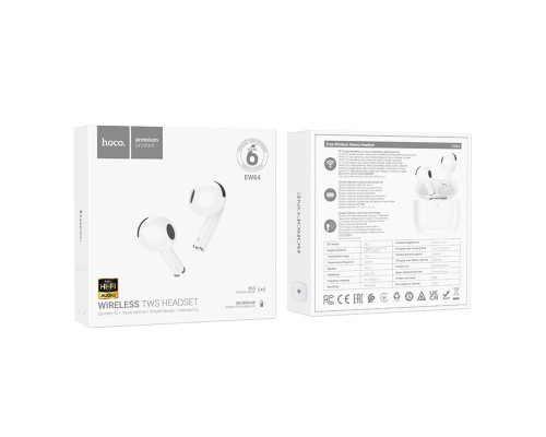 Навушники HOCO EW64 True wireless stereo headset White