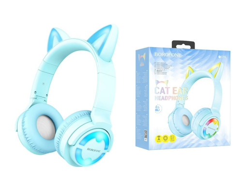 Навушники BOROFONE BO15 Cat ear BT headphones Baby Blue