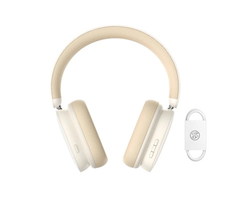 Навушники Baseus Bowie H1 Noise-Cancelling Wireless Headphones Rice White