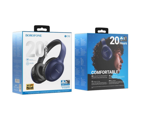 Навушники BOROFONE BO19 Musique BT headphones Blue