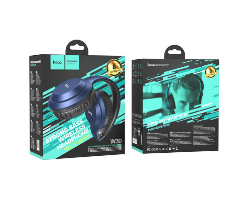 Навушники HOCO W30 Fun move BT headphones Blue