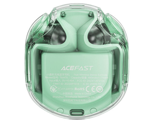 Навушники ACEFAST T8 Crystal color (2) bluetooth earbuds Mint Green