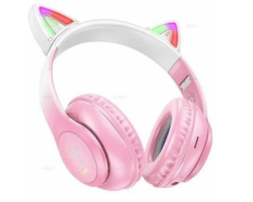 Навушники HOCO W42 Cat ears BT headphones Cherry Blossom