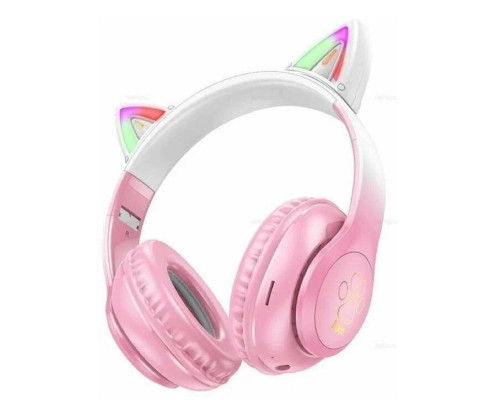 Навушники HOCO W42 Cat ears BT headphones Cherry Blossom