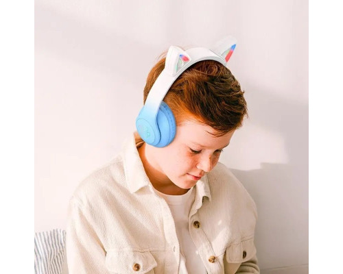 Навушники HOCO W42 Cat ears BT headphones Crystal Blue