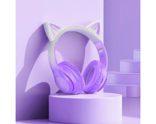 Навушники HOCO W42 Cat ears BT headphones Purple Grape