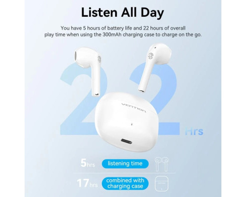 Навушники Vention Elf Earbuds E02 White (NBGW0)