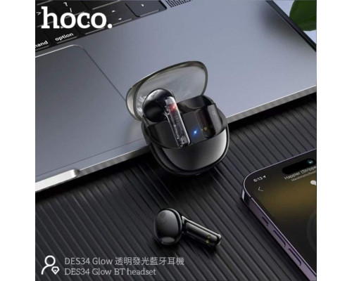 Навушники HOCO DES34 Glow BT headset Black