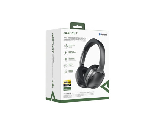 Навушники ACEFAST H2 noise canceling Bluetooth headphones Black