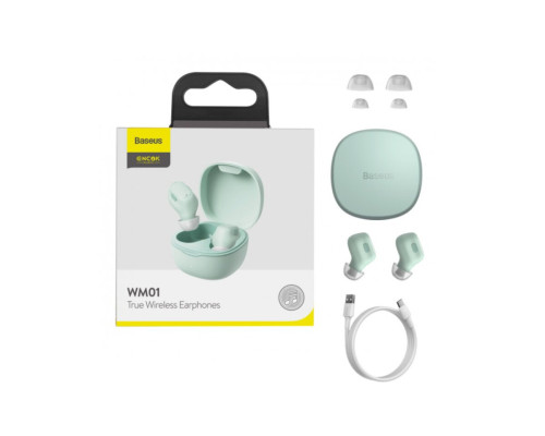 Навушники Baseus Encok True Wireless Earphones WM01 Green