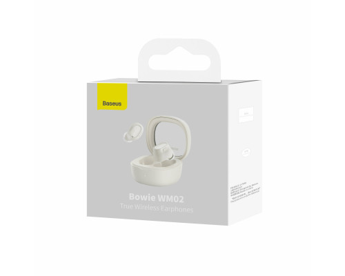 Навушники Baseus Bowie WM02 True Wireless Earphones creamy-white