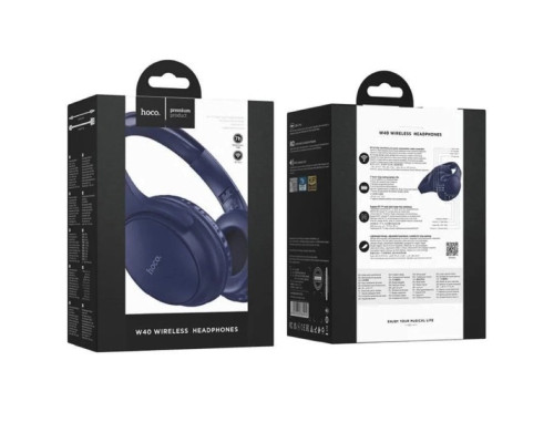 Навушники HOCO W40 Mighty BT headphones Blue