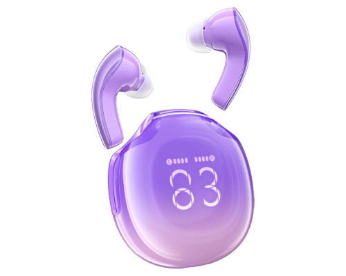 Навушники ACEFAST T9 Crystal (Air) color bluetooth earbuds Grape Purple