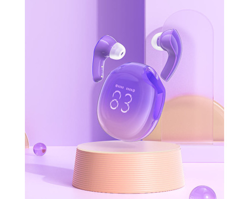 Навушники ACEFAST T9 Crystal (Air) color bluetooth earbuds Grape Purple