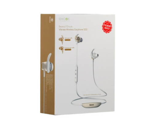 Навушники Baseus Encok Bluetooth Earphone S03 Gold