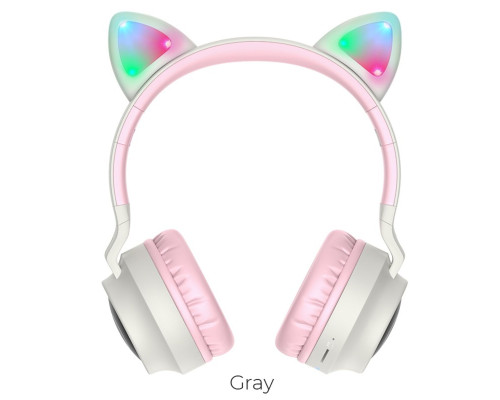 Навушники HOCO W27 Cat ear wireless headphones Grey