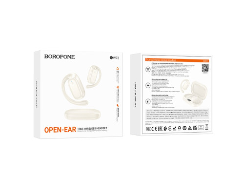 Навушники BOROFONE BW73 Lucky Open True Wireless BT headset Milky White