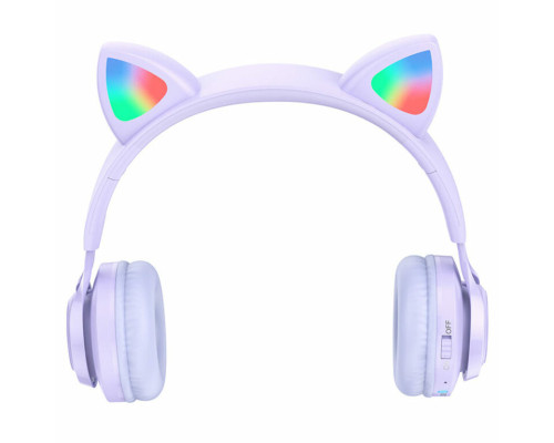 Навушники HOCO W39 Cat ear kids BT headphones Purple