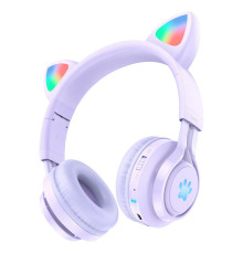 Навушники HOCO W39 Cat ear kids BT headphones Purple