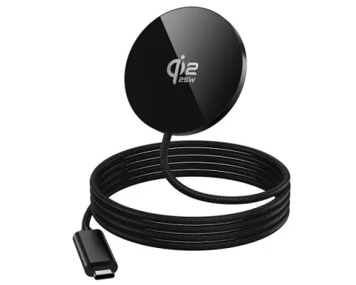Бездротовий ЗП HOCO CW63 Pro Fast Qi2.2 magnetic wireless fast charger Black mag-6942007676946154071
