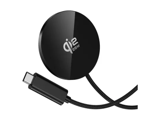 Бездротовий ЗП HOCO CW63 Pro Fast Qi2.2 magnetic wireless fast charger Black mag-6942007676946154071