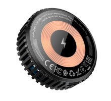 Бездротовий ЗП HOCO CW57 Air-cooled 15W magnetic wireless fast charger Black mag-6942007628273137354