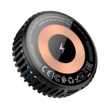 Бездротовий ЗП HOCO CW57 Air-cooled 15W magnetic wireless fast charger Black mag-6942007628273137354