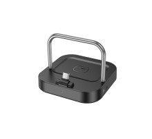 Бездротовий ЗП Magsafe HOCO CQ16B Astute 2-in-1 desktop charger Black mag-6942007639880138662