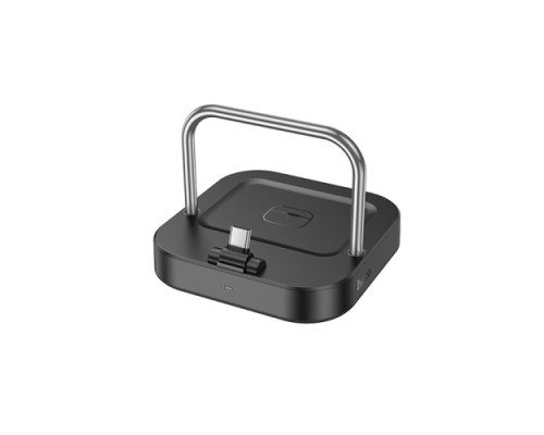 Бездротовий ЗП Magsafe HOCO CQ16B Astute 2-in-1 desktop charger Black mag-6942007639880138662