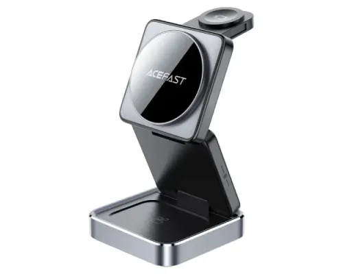 Бездротовий ЗП ACEFAST E20 desktop 3-in-1 wireless charging holder Black mag-6974316283478153281