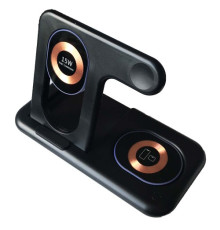 Зарядний пристрій 4 IN1 Y36 (iPhone, iWatch, AirPods,Night light) 15W FAST ORIGINAL Black mag-2000001450109100073