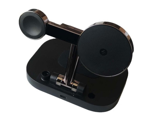 Зарядний пристрій 4 IN1 F22 MAGSAFE (iPhone, iWatch, AirPods,Stylus) 15W FAST ORIGINAL Black mag-2000001450130100075