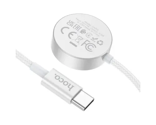 Бездротовий ЗП HOCO CW59 iWatch＆SAM watch wireless charger white mag-6942007638517146736