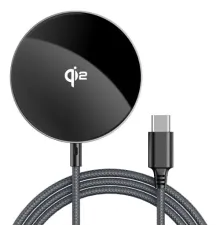 Бездротовый ЗП ACEFAST E24 qi2 desktop magnetic wireless charger with cable Metal grey mag-6974316284758153320